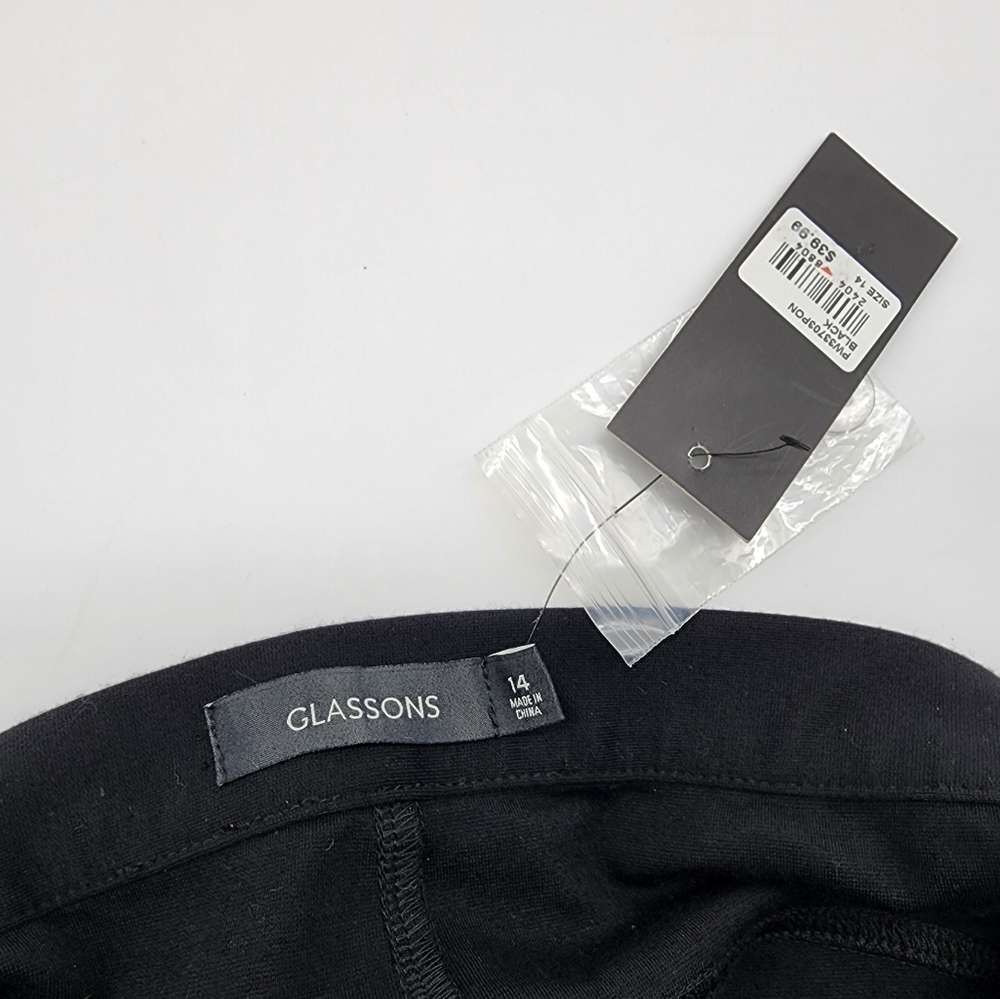 NWT Aus14 Glassons Black Skinny Straight Leg Trousers Pants - Picture 2 of 15